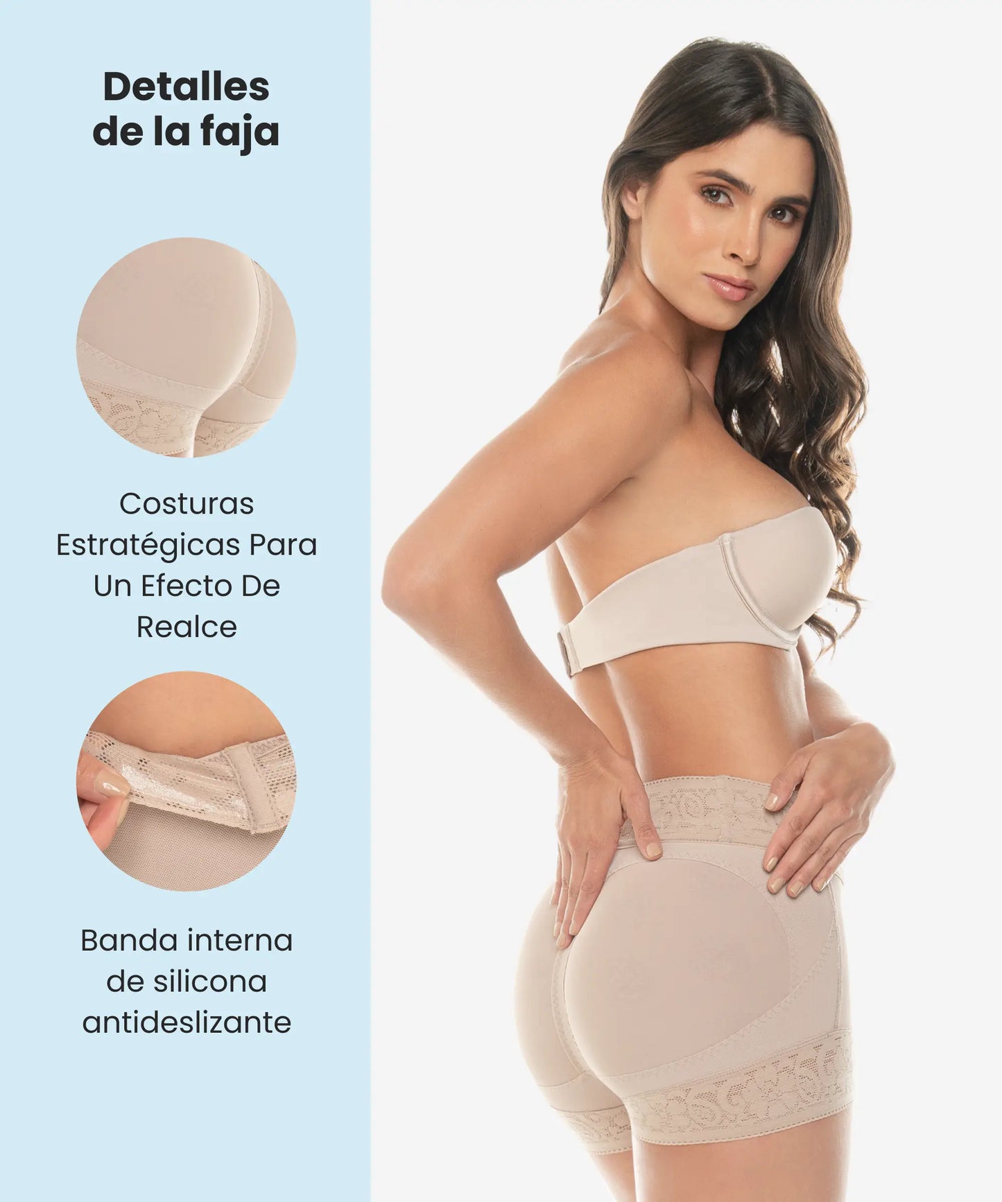 Short con Encaje y Efecto Realza Glúteos - Estilo 211