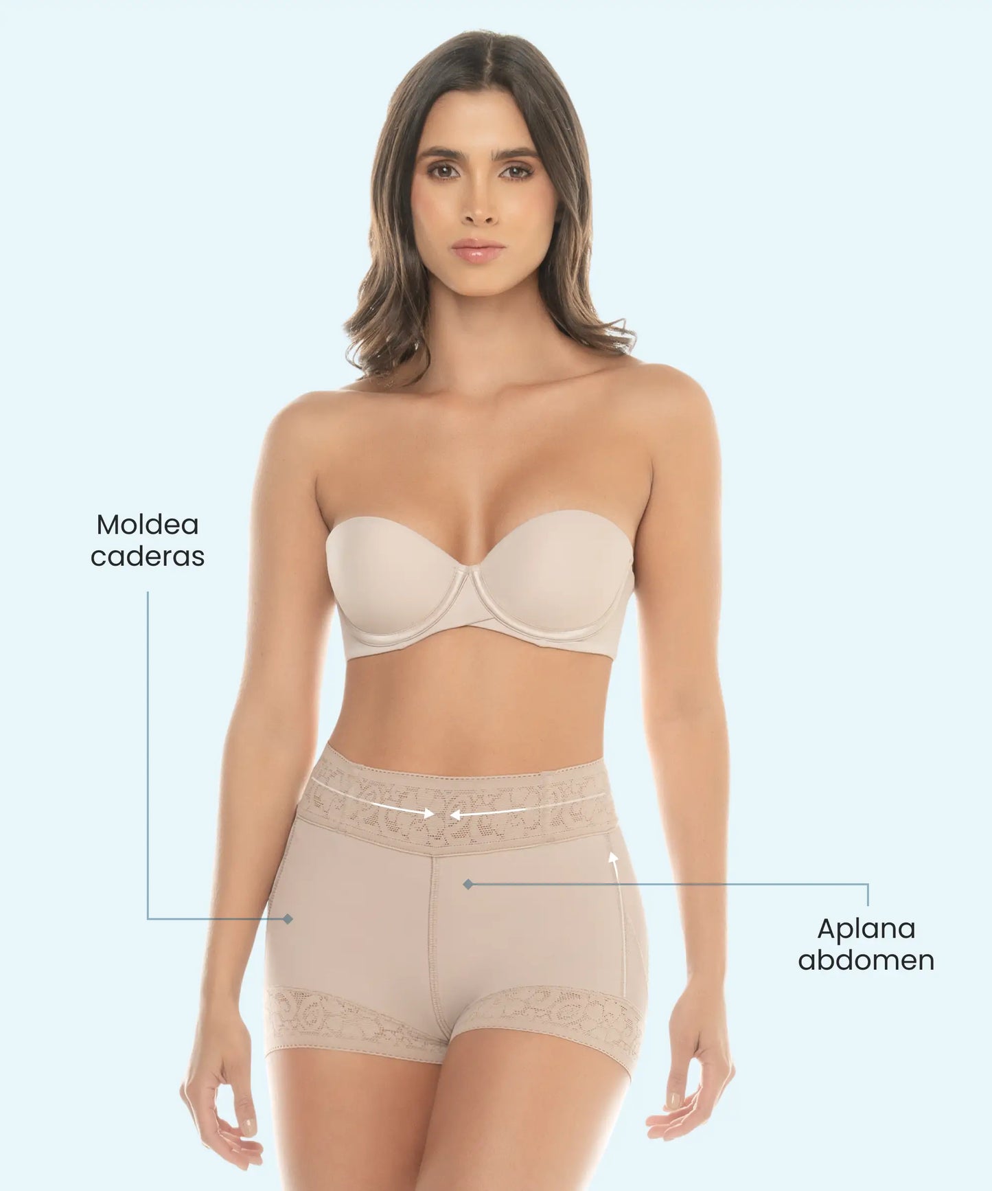 Short con Encaje y Efecto Realza Glúteos - Estilo 211