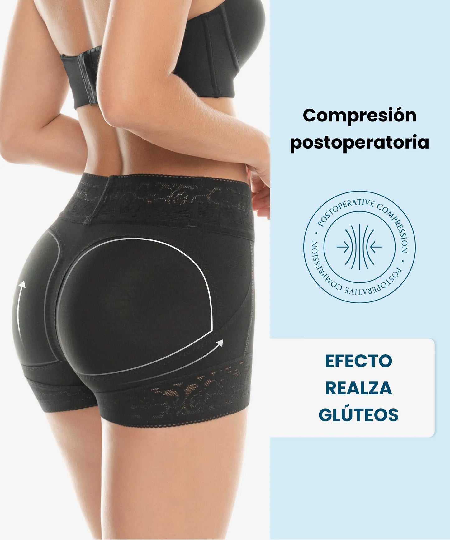 Short con Encaje y Efecto Realza Glúteos - Estilo 211