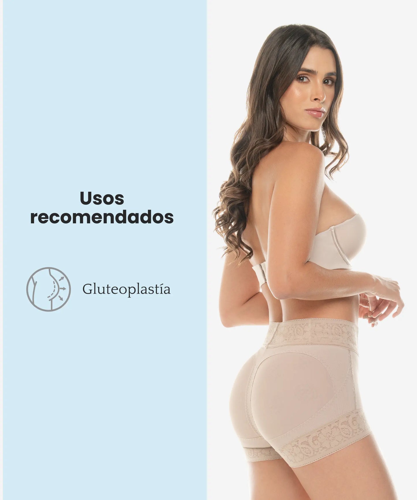 Short con Encaje y Efecto Realza Glúteos - Estilo 211