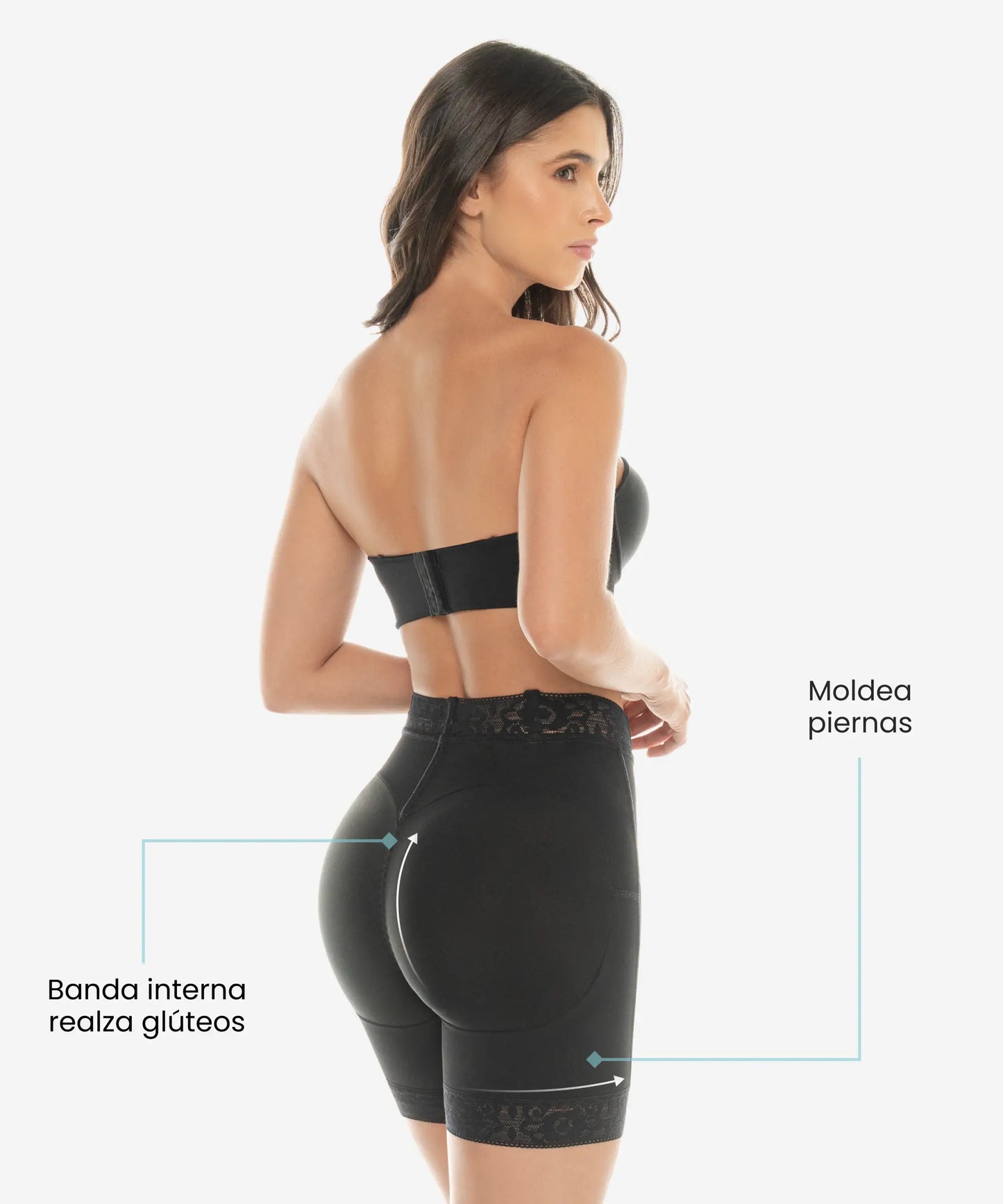 Short Moldeador de Talle Alto con Encaje - Estilo 257