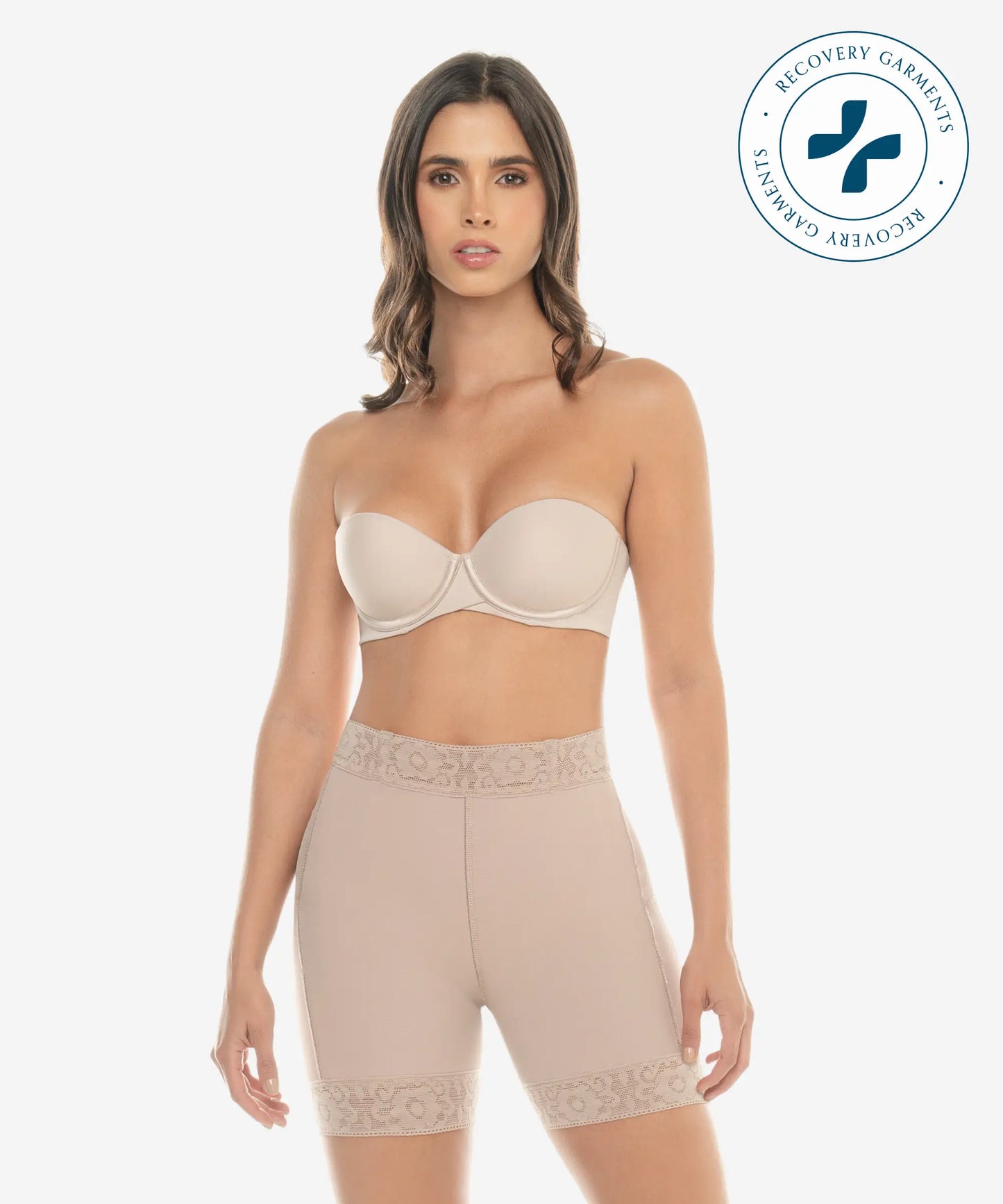 Short Moldeador de Talle Alto con Encaje - Estilo 257
