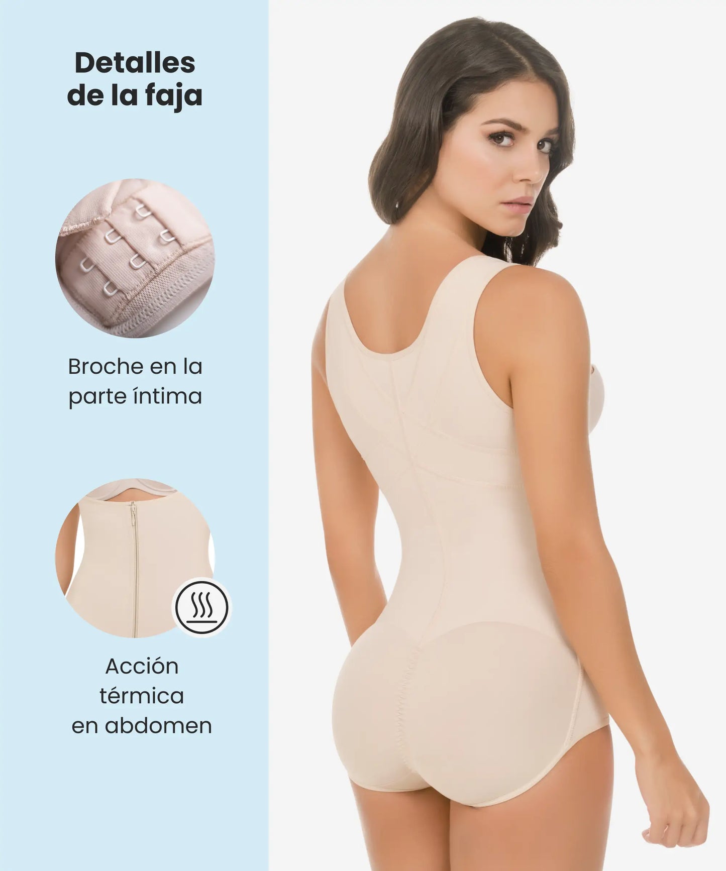 Faja Térmica Tipo Body Correctora de Postura - Estilo 385
