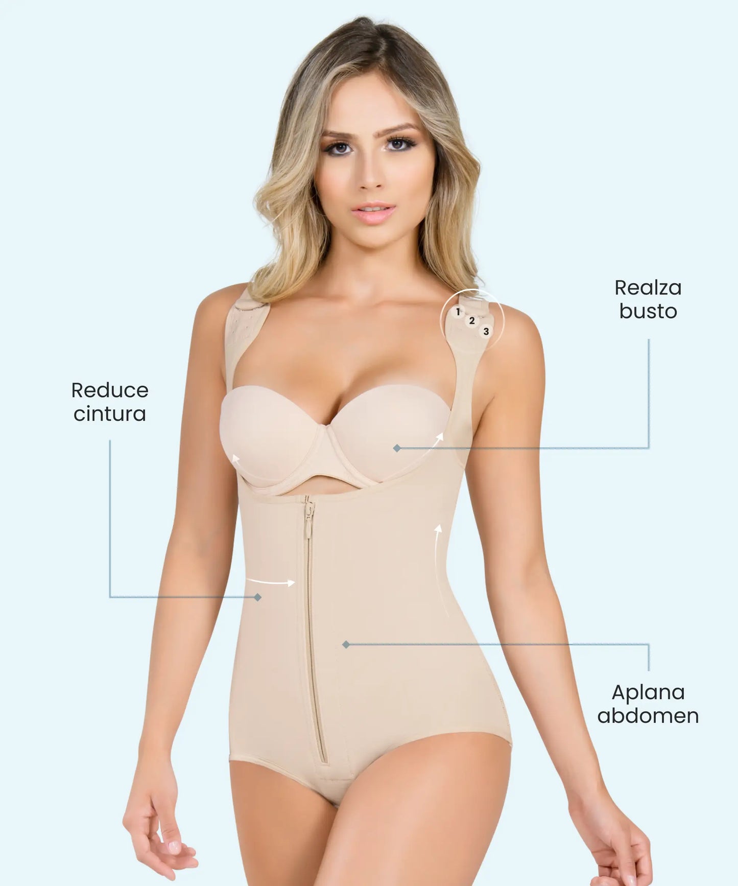 Faja Térmica Tipo Body Correctora de Postura - Estilo 385