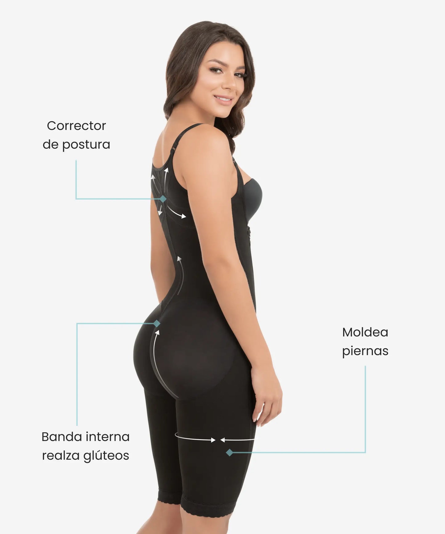 Faja Postoperatoria Tipo Enterizo con Zipper Lateral - Estilo 437
