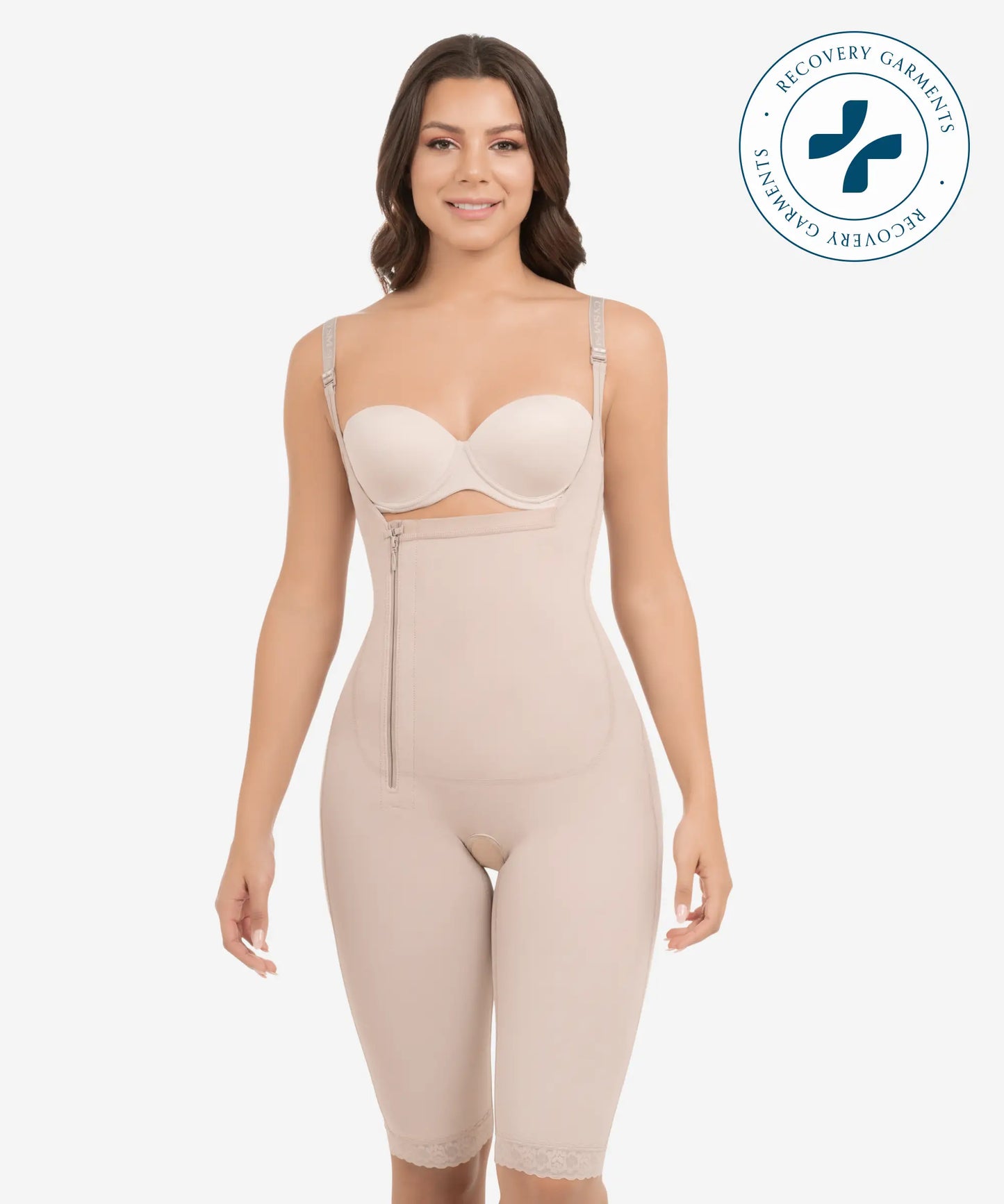 Faja Postoperatoria Tipo Enterizo con Zipper Lateral - Estilo 437