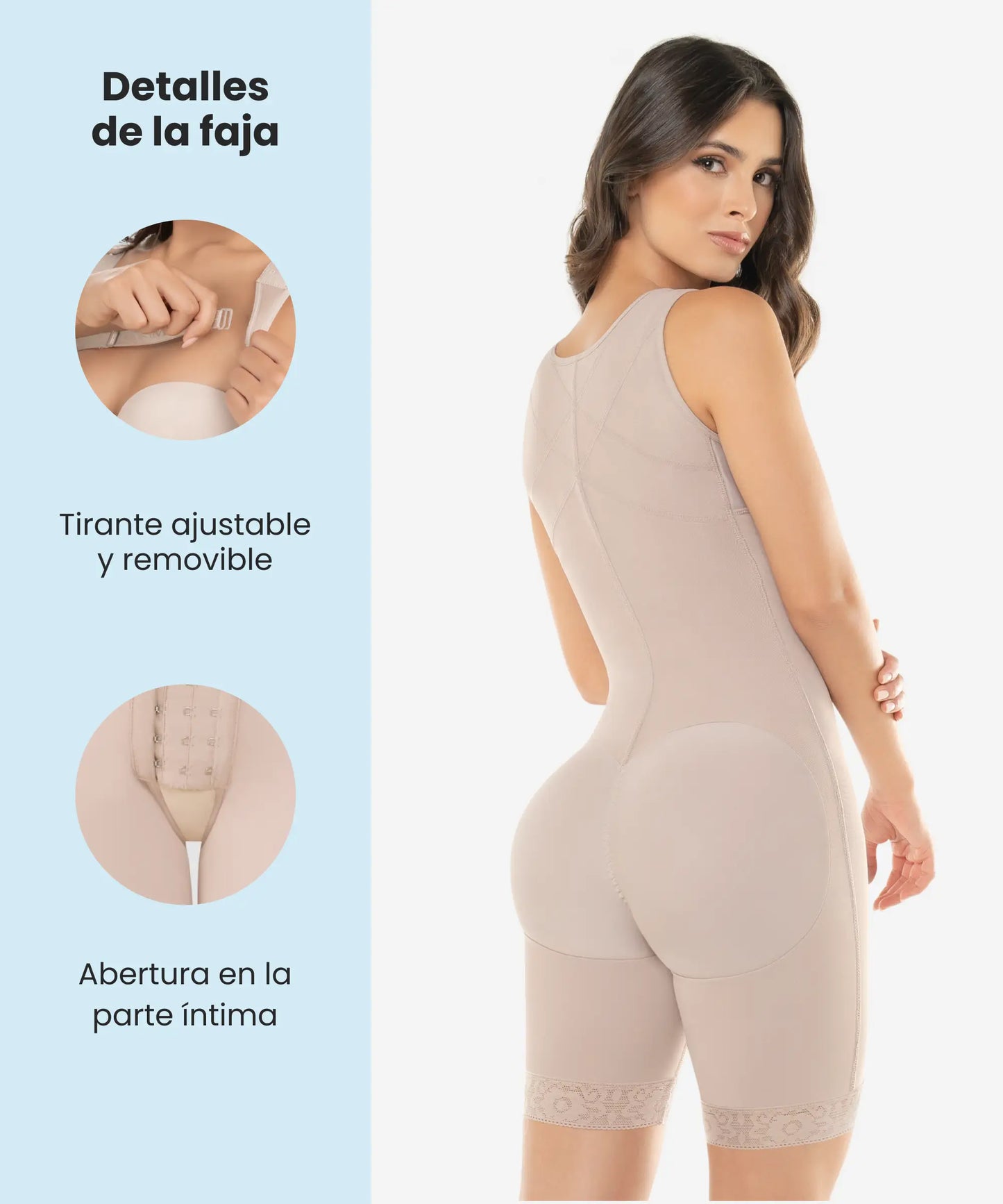 Faja Tipo Enterizo De Compresión Ideal Posoperatorio - Estilo 455