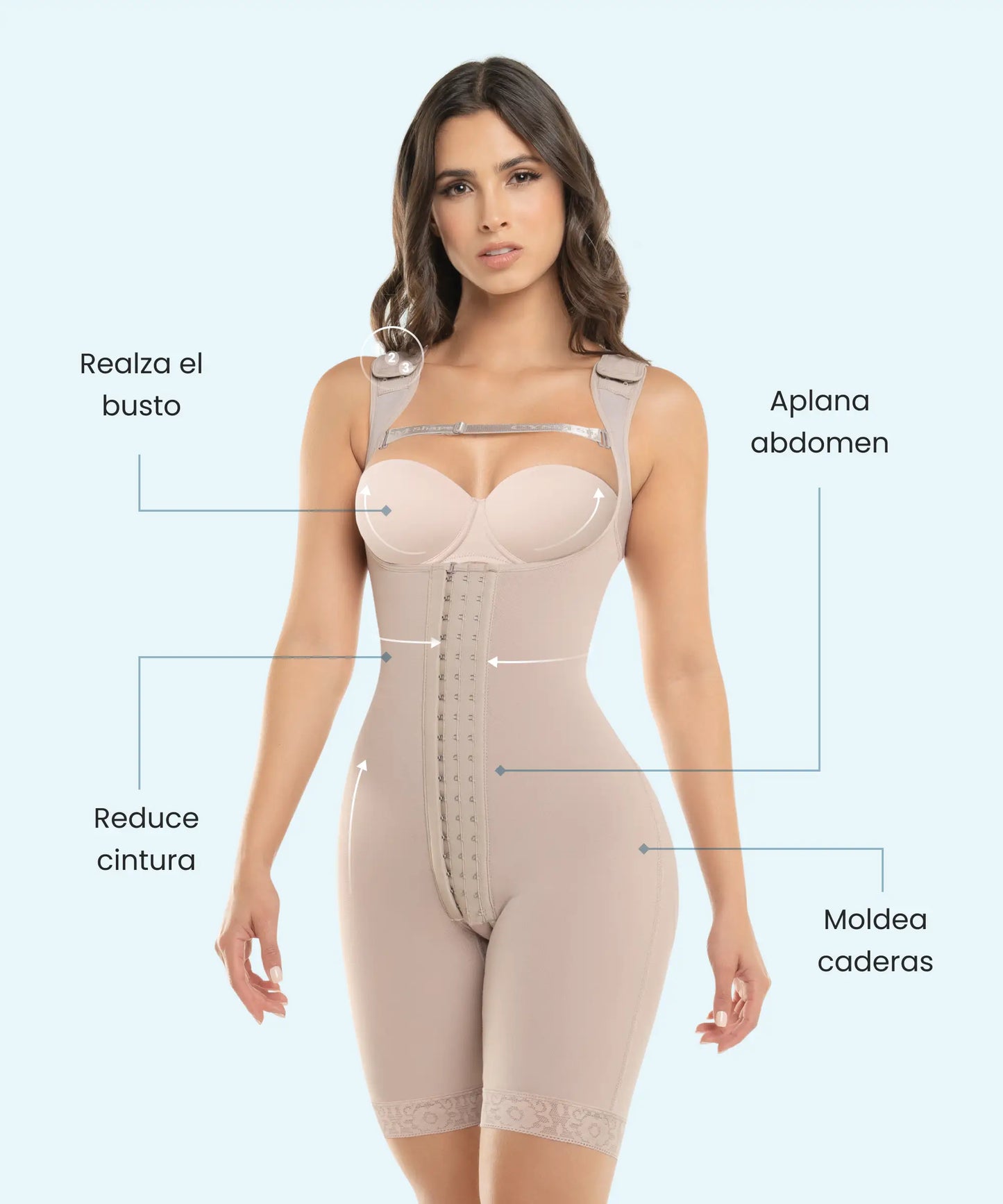 Faja Tipo Enterizo De Compresión Ideal Posoperatorio - Estilo 455