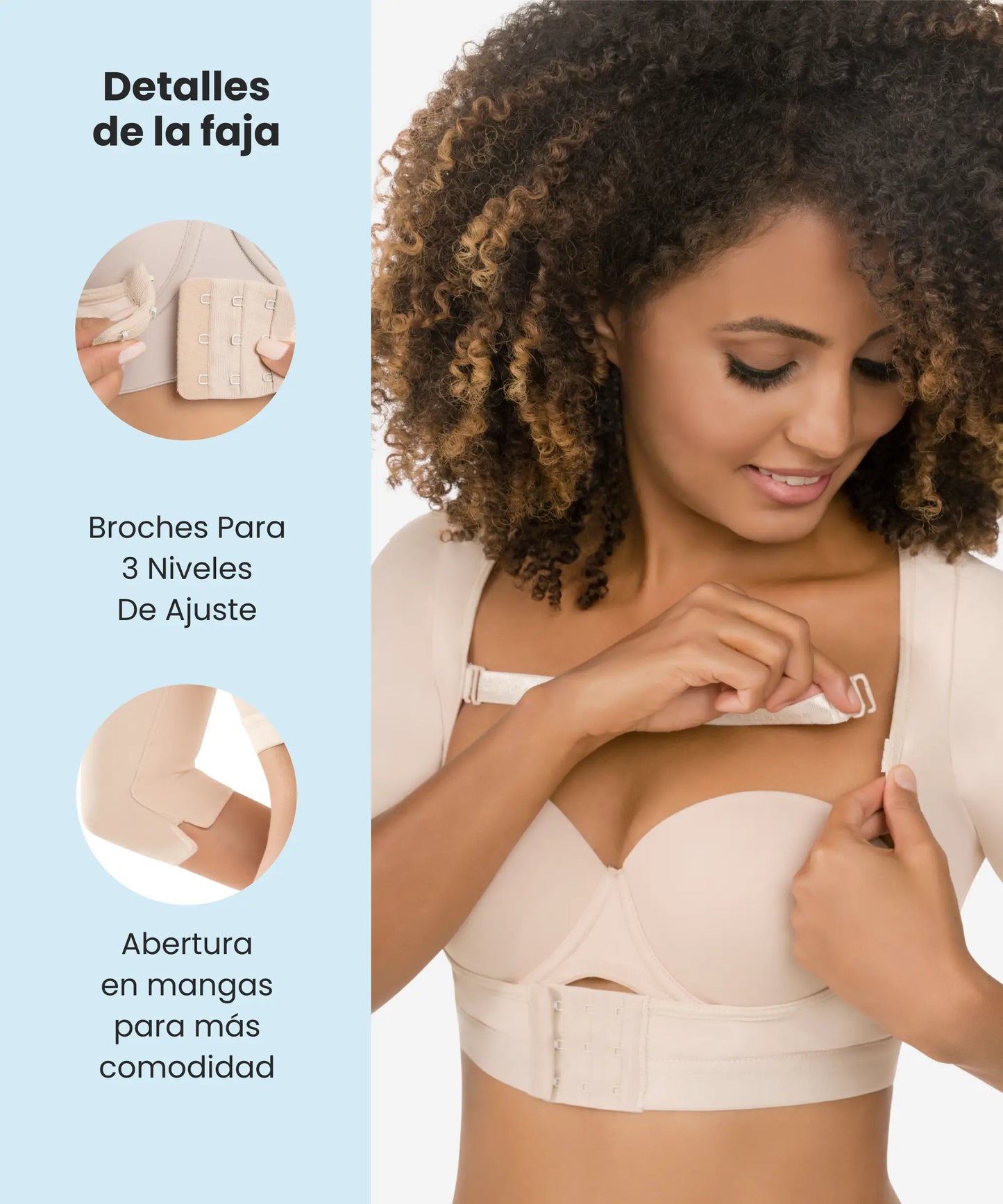 Top con Mangas Postoperatorio y Corrector de Postura - Estilo 470