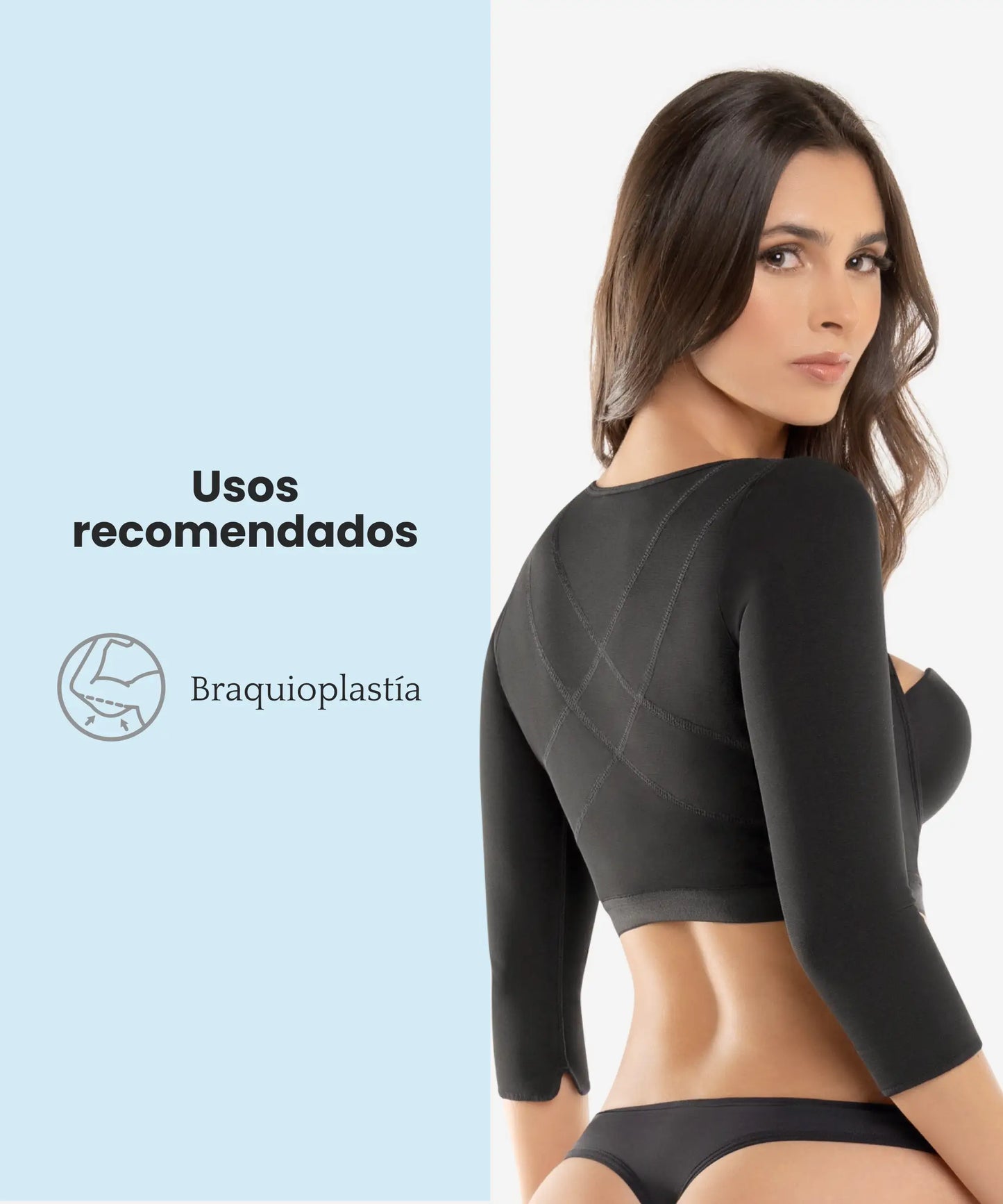 Top con Mangas Postoperatorio y Corrector de Postura - Estilo 470