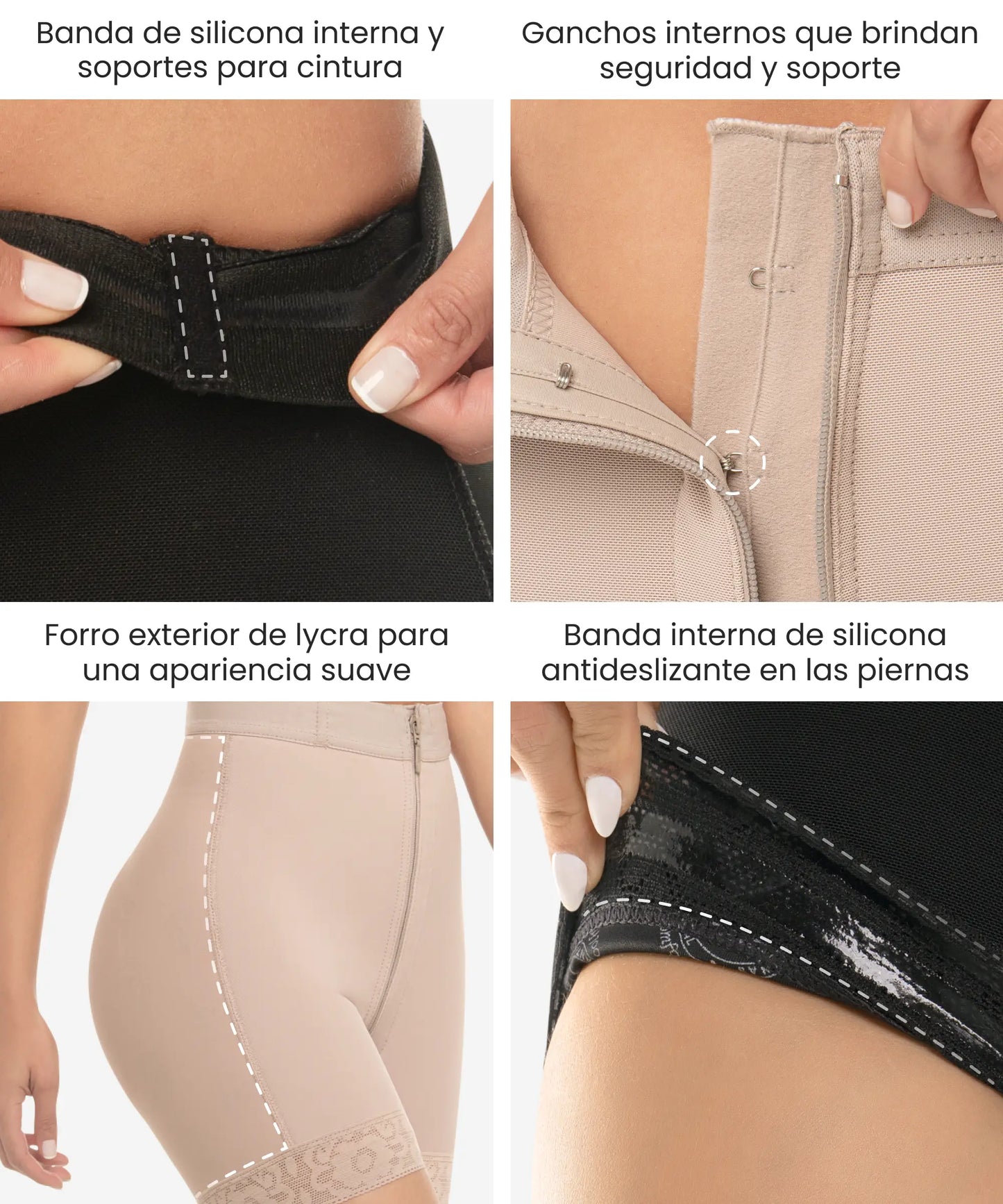 Short de Realce Invisible con Zipper Frontal - Estilo 253