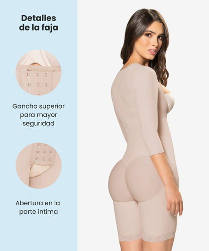 Faja Postoperatoria Tipo Enterizo de Ajuste Gradual con Mangas - Estilo 294