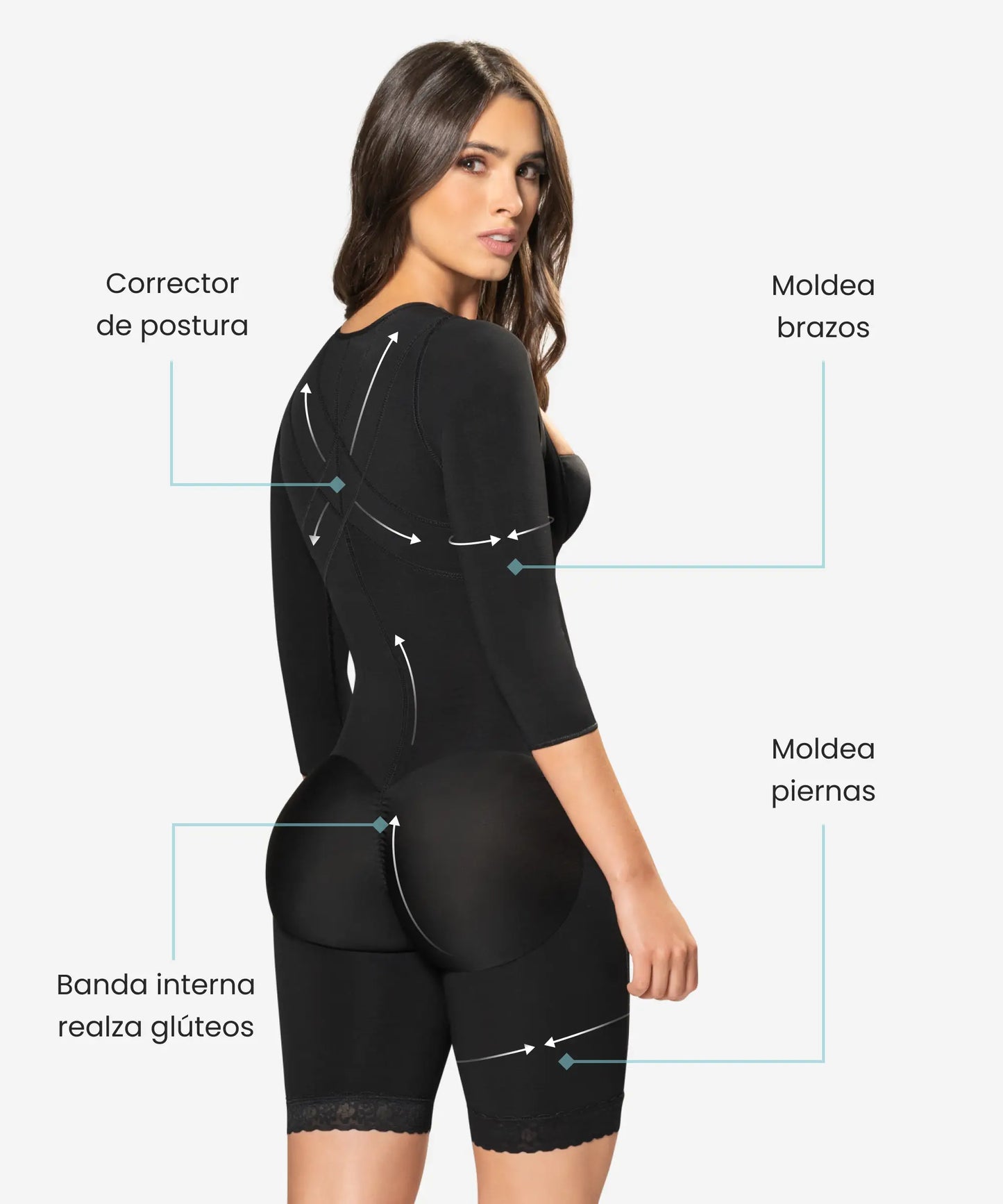 Faja Postoperatoria Tipo Enterizo de Ajuste Gradual con Mangas - Estilo 294