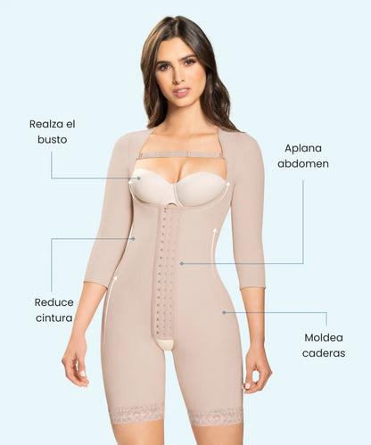 Faja Postoperatoria Tipo Enterizo de Ajuste Gradual con Mangas - Estilo 294