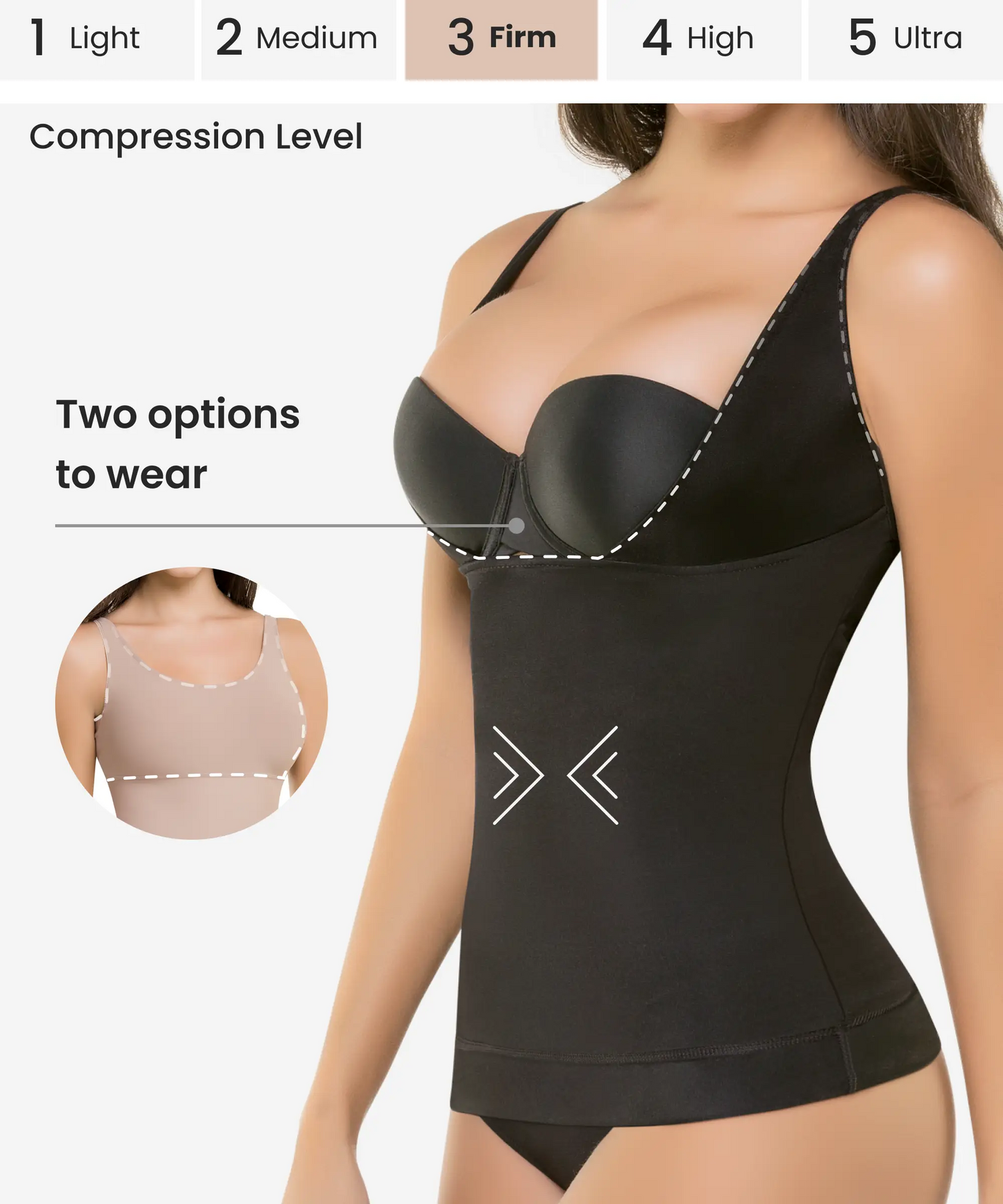Camiseta Moldeadora 2 en 1 Ultra Flex – Estilo 601 -CYSM Shapers- Ultra Flex.