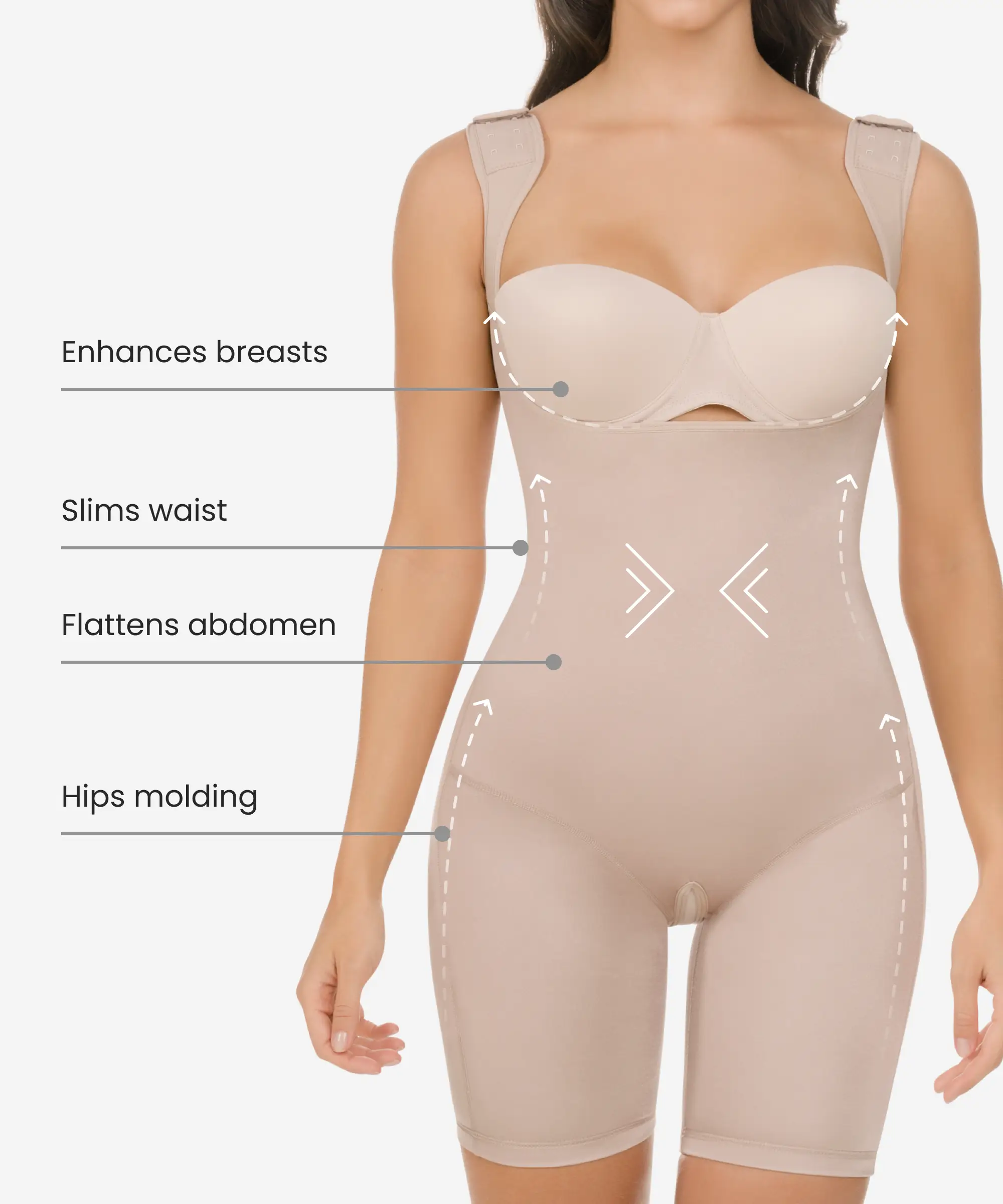 Body Moldeador con Soporte Extra Ultra Flex – Estilo 609 -CYSM Shapers- Ultra Flex.
